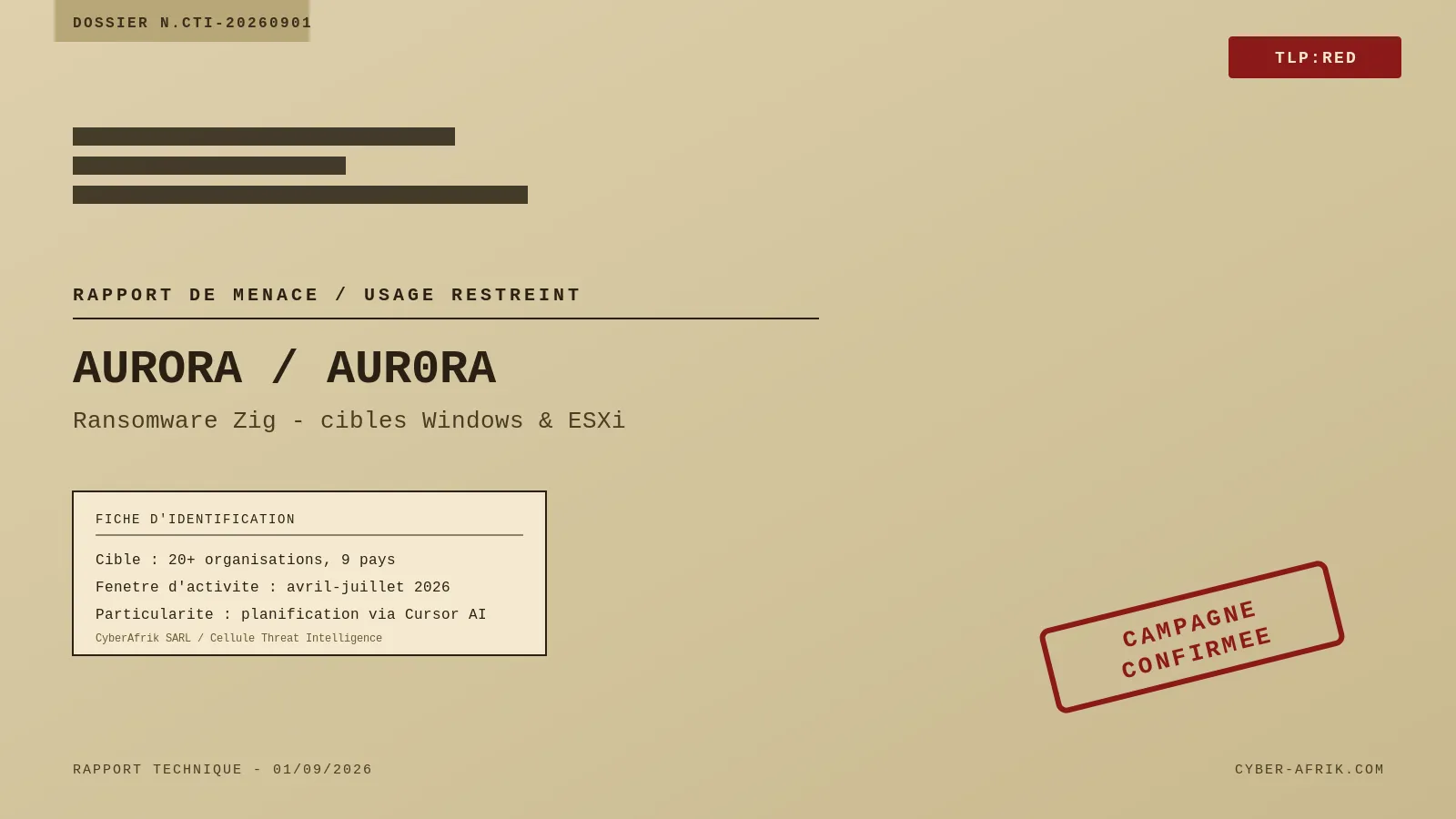 Aurora : comment un affilié a laissé Cursor planifier ses intrusions en russe contre 20 organisations