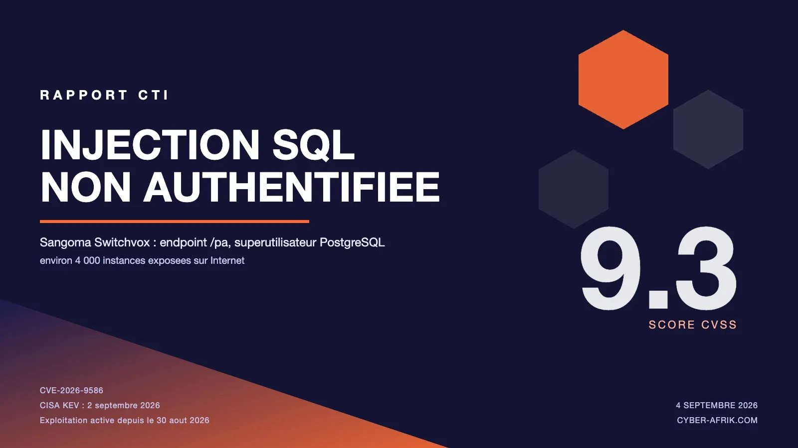 CVE-2026-9586 : un XML de téléphone Polycom suffit pour devenir superutilisateur PostgreSQL sur Switchvox